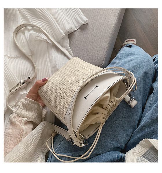 

2020 дизайнерские сумки messenger тканая сумка новая мода портативный роскошный мешок ведра прилив дизайнер плечо соломенная сумка