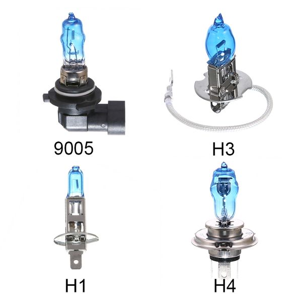 

2pcs car light h1 9005 auto halogen headlight lamp bulb fog lights 12v 100w h4 h3 super white headlights lamp car light source