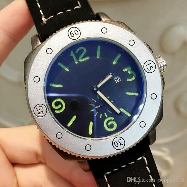 

luxury man leather watches with date big dial dress watch classic quartz watch black color sport wristwatches relojes for male sale, Slivery;brown