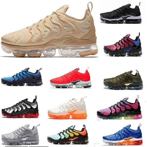 

2019 tn plu running hoe for men women neaker pure platinum triple black white u a cool wolf grey men trainer de igaker walking port