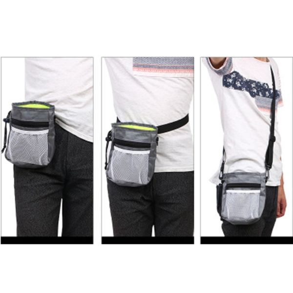 

dog treat training pouch oxford feed storage bag portable snack reward waist bag with shoulder strap for outdoor travel