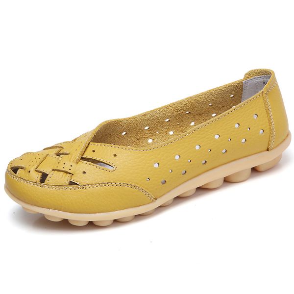 

2018 classic women flats shoes flat heel hollow out solid round toe shoes women for ladies zapatos mujer, Black