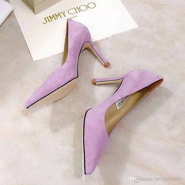 

2019 spring high version of the new highheeled shoes, sheepskin face pointed womens shoes, high heels fashion high heels, ladies office qf, Black