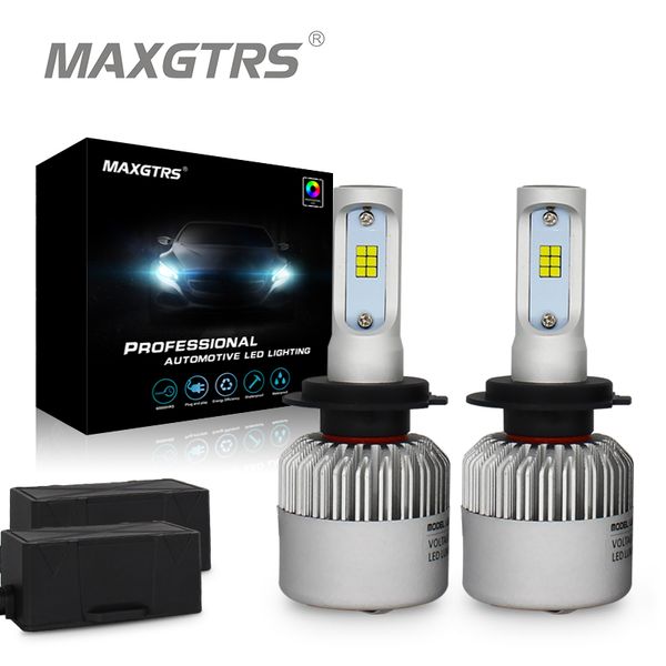 

2x h1 h3 h4 h7 h8 h11 9005 9006 9012 h16 880 881 car headlight light canbus 8000lm csp cob led fog bulb auto drl headlamp 72w