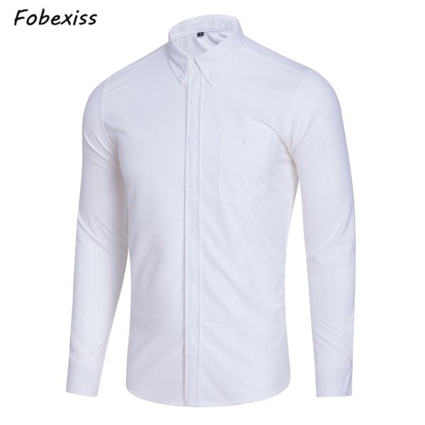 

men's dress shirt 2019 fashionable clothes 5xl long sleeve white shirts casual slim fit male social shirts business man summer, White;black