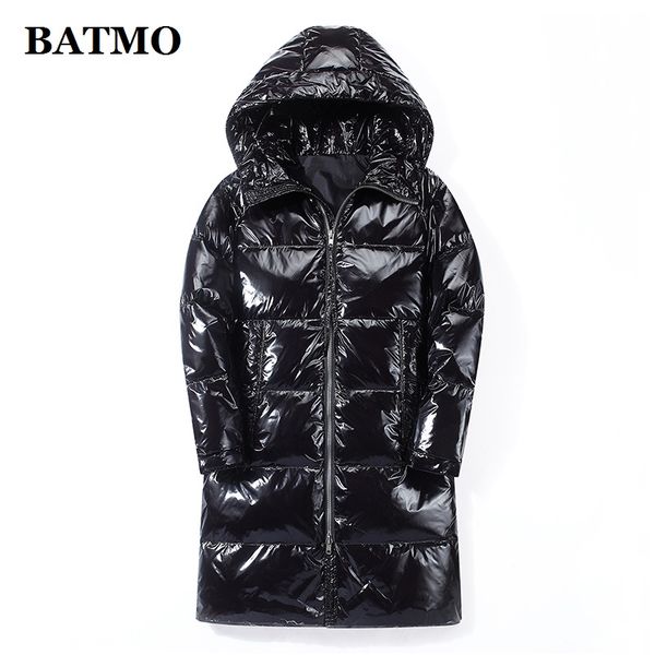 

batmo 2019 new arrival winter 80% white duck down hooded jackets men,men's waterproof down jackets, 918, Black