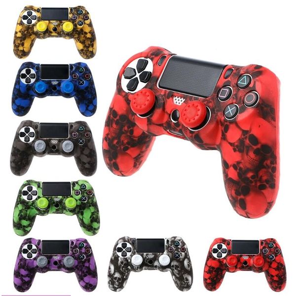 Custodia PS4 in silicone mimetico mimetico per Sony PlayStation 4 PS5 DS4 Pro Slim Controller Cover protettiva morbida