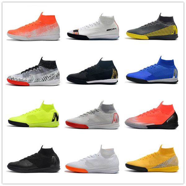 

2019 высокий каблук мужчины mercurial superfly vi 360 elite ic футбольные бутсы дети мальчик в девочке cr7 neymar ic футбольные бутсы ronald