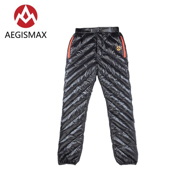 

aegismax outdoor sport down pants ultralight white down keep warm waterproof camping winter trousers, Black;green