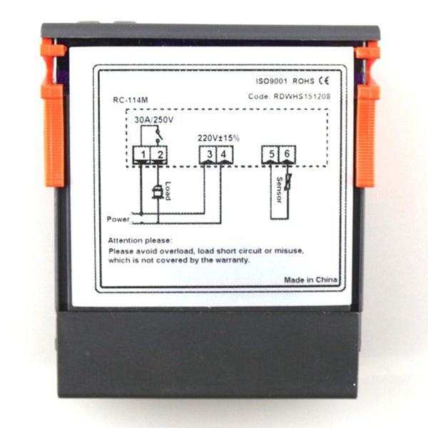 Freeshipping 220V / 30A Digitale Temperaturregler Rc-114M Thermostat Relaisausgang -30 ~ 300 Grad Mit NTC-Sensor