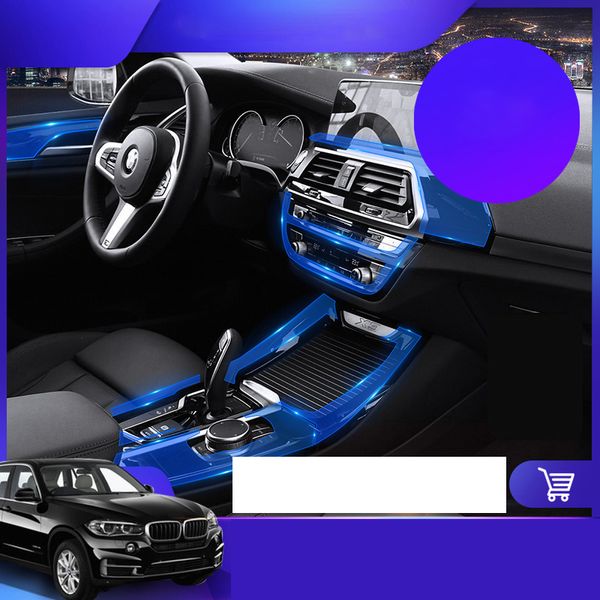 

lsrtw2017 tpu transparent gear panel car interior central control film protective sticker for x3 x4 f25 f26 g01 g02