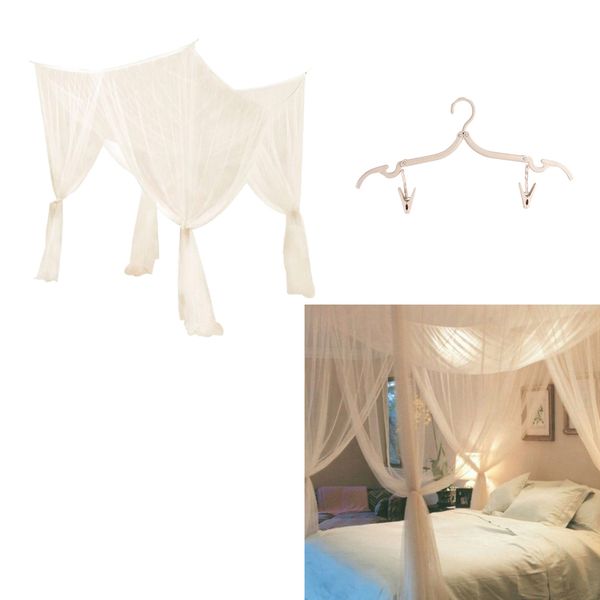 

4 post hanging bed canopy netting fine mesh net bedroom decoration