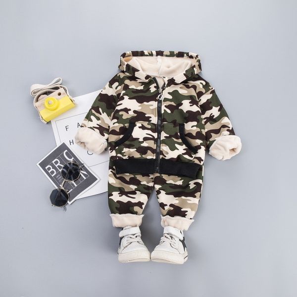 

0-6 лет зима мальчик девочка набор одежда 2019 случайной толстой теплого мультфильм милого малыш костюм дети младенец одежды толстовки + тяж, White