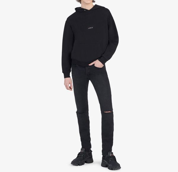 

designer gvc hoodies france paris luxury men women sweater fashion sweatshirts 2019 autumn brand letters embroidery outwear 2 style m-2xl, Black