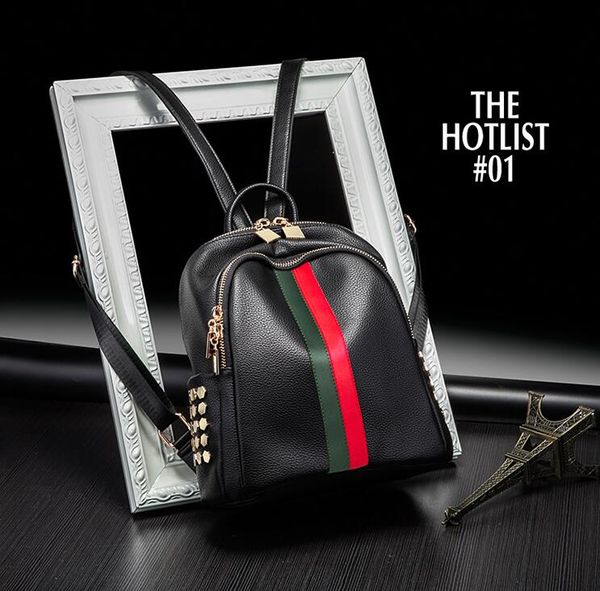 

fashion backpack soft leather pu travel bag students schoolbag women backpack handbags