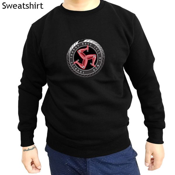 

cool races isle of mann tourist trophy motorcycle races men sweatshirt fashion casual hoodies cotton sbz4585, Black