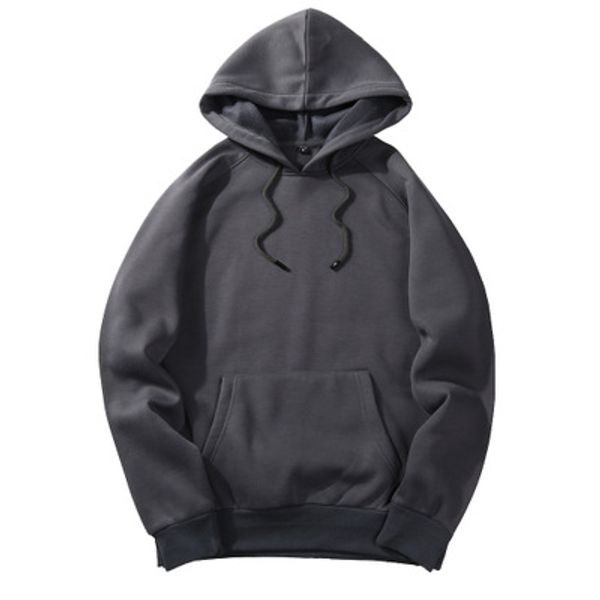 

eu size fashion colorful hoodies men's thicken clothes winter sweatshirts men hip streetwear solid fleece man hoody, Black