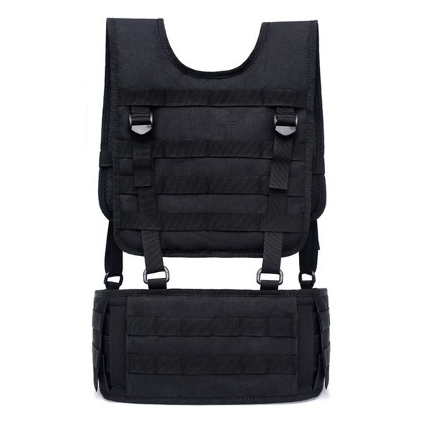 

tactical h-harness waist battle belt suspenders hunting molle vest chest rig tactical vests, Black;green