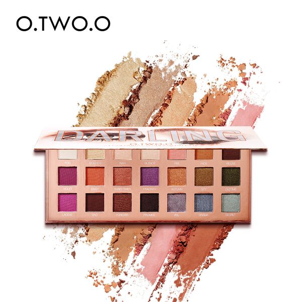 

o.two.o eyeshadow palette matte shimmer high pigmented eye shadow makeup long lasting glitter eyes cosmetics 21 color