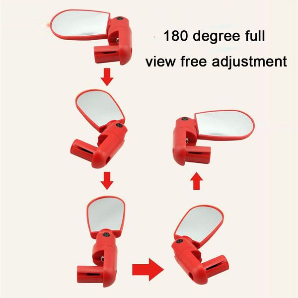 

side mountain road bicycle adjustable angle bar end accessories bike mirrors rotation cycling universal outdoor safety rear view