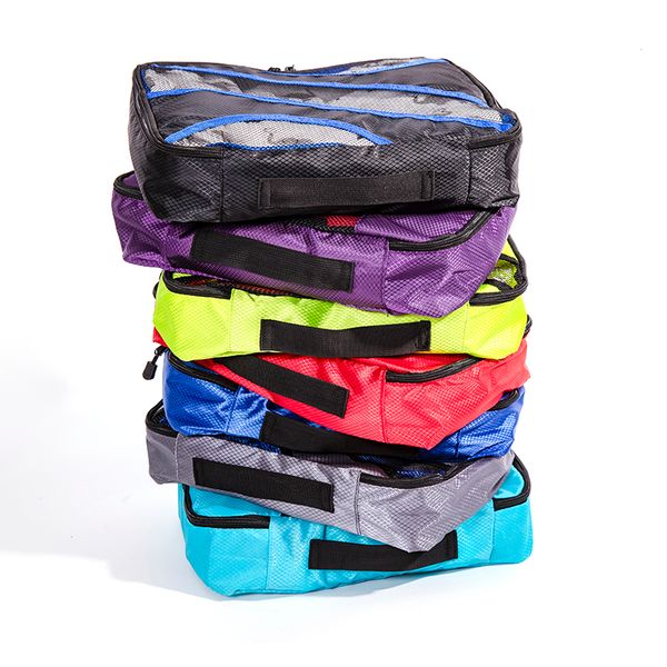 

qiuyin 5 pcs/set clothes travel bag functional packing accessories luggage bags organizer high capacity mesh packing cubes