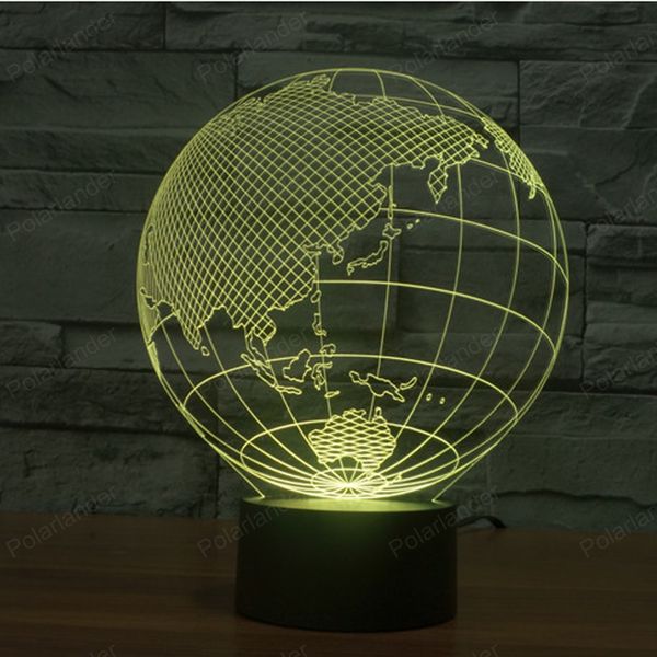 

touch led lamp gift atmosphere lamp visual lights new asia map 3d lights 7 colors changing