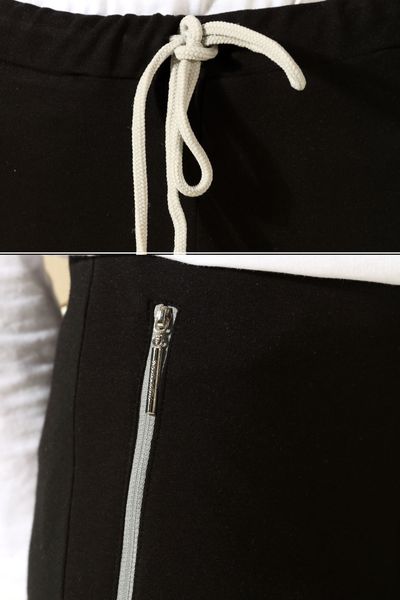 

хиджаб lace up sweatpants, Black;white