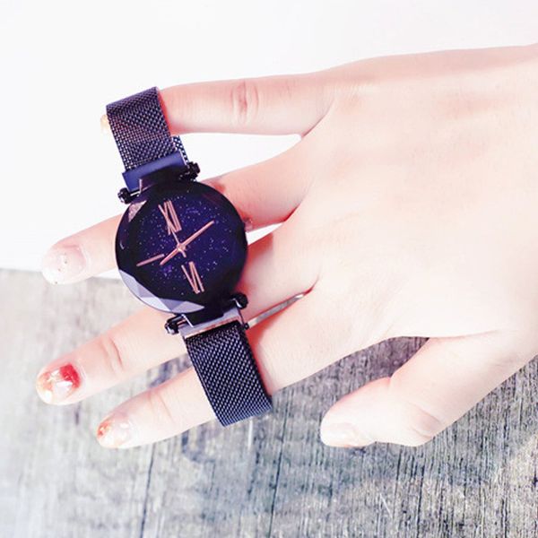 

fashion luxury quartz watch ladies waterproof flash star round dial quartz watches exquisite workmanship, Slivery;brown