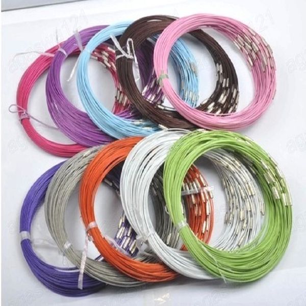 

10pcs/lot 46cm multicolor mixed silver stainless steel 18, Blue;slivery