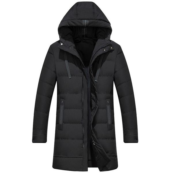 

2019 winter men's long coat men solid parka warm parkas breathable fabric jacket b97312, Tan;black