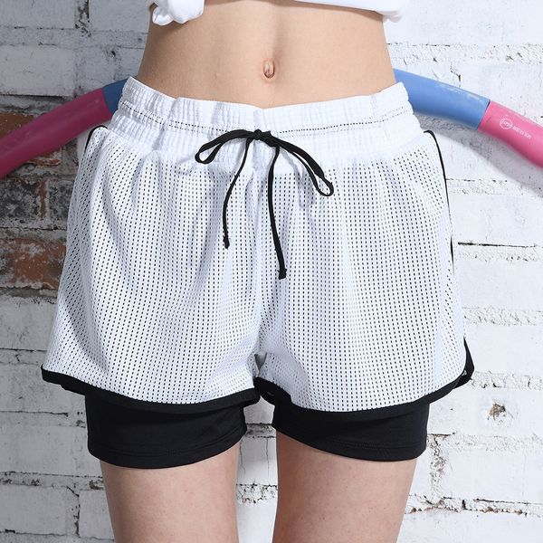 

new korean lady 3-shorts morning run recreational fitness women's summer shorts, White;black