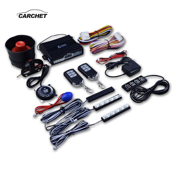 

carchet car alarm passive keyless auto central lock push button start sautomotive one button start remote control system