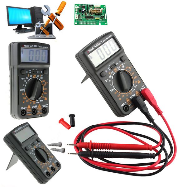 

franchise an8201 handheld lcd digital multimeter 3 1/2 voltmeter ohmmeter multitester coms automatic zero overload protection #7