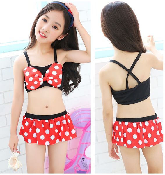 

children's female split baby bikini little girl spring swimming bikini swimsuit quick-drying cute body swimsuit, White;black