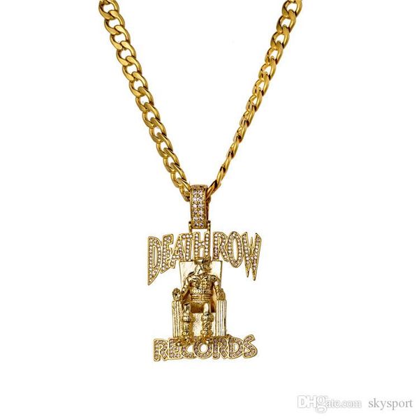 Wholesale 2019 New King Ice Death Row Pendant Hip Hop Tupac