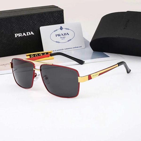 

new fashionable mens designer sunglasses luxury sunglasses polarized goggle glasses style 8031 uv400 4 color optional with box, White;black