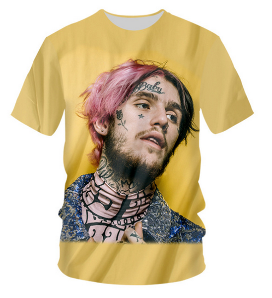 

summer style fashion mens/womens lil peep funny 3d print casual t-shirt abcq00168, White;black