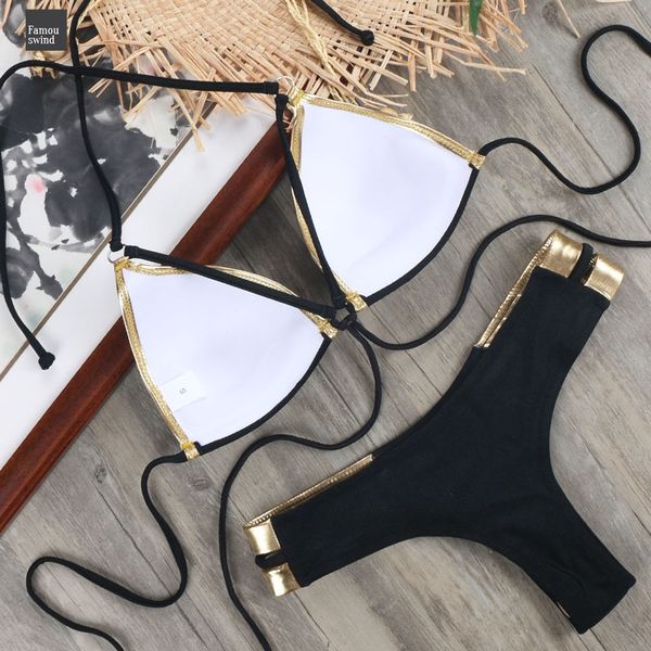 

новое сексуальное бикини женщины бинты бикини set push up купальнике майо de купальники bain summer пляжная купальник biquinis, White;black