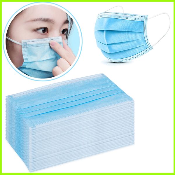 

three layer disposable mask anti dust fog mouth muffle face masks anti bacteria face masks breathable mouth cover maschere online