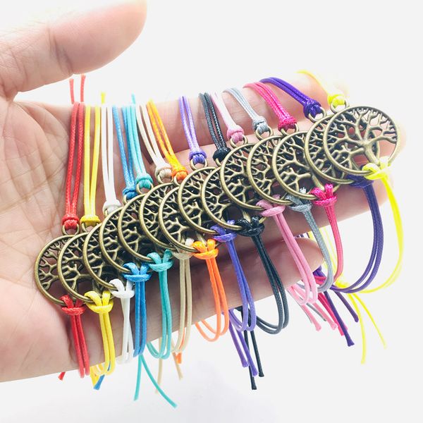 

wholesale 12 pcs life tree bracelet sister positive quotes friendship bracelets for women girl wish card charm bracelet jewelry, Golden;silver