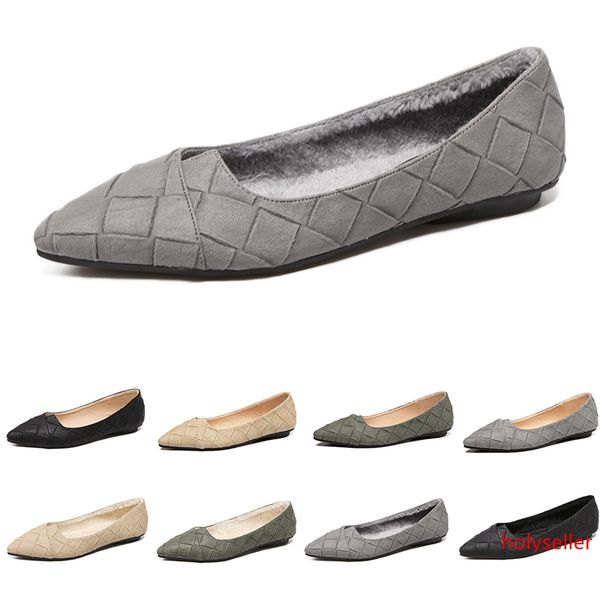 

fashion women s casual leather shoes lattice flat shoes with pointed shallow mouth elegant outdoor walking shoes main17