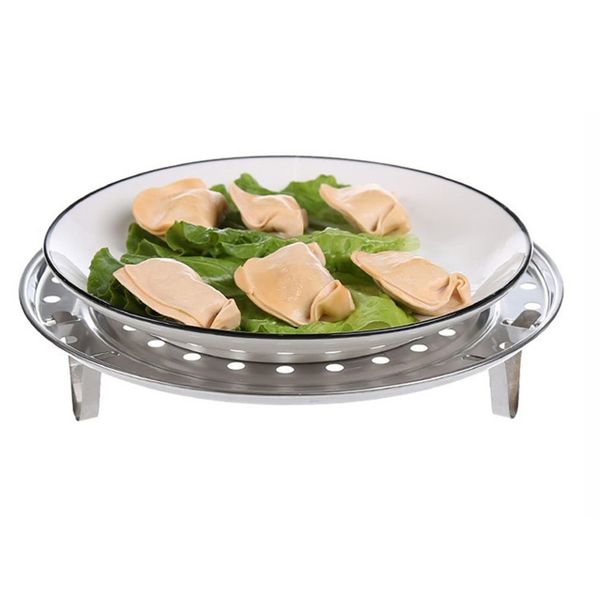 

new arrival pot steaming tray stand cookware tool multifunctional home kitchen round stainless steel steamer rack insert stock other bakewar