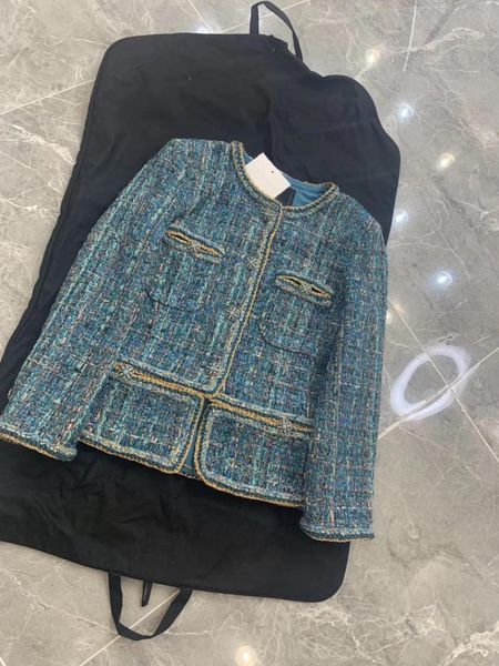 

2019 new women vintage knitted jacket elegant lady blue coat, Black;brown