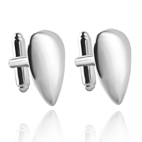 

water drop shape cufflinks french shirt cufflink for men and women luxury generous business cuff link wedding button bridegroom, Silver;golden