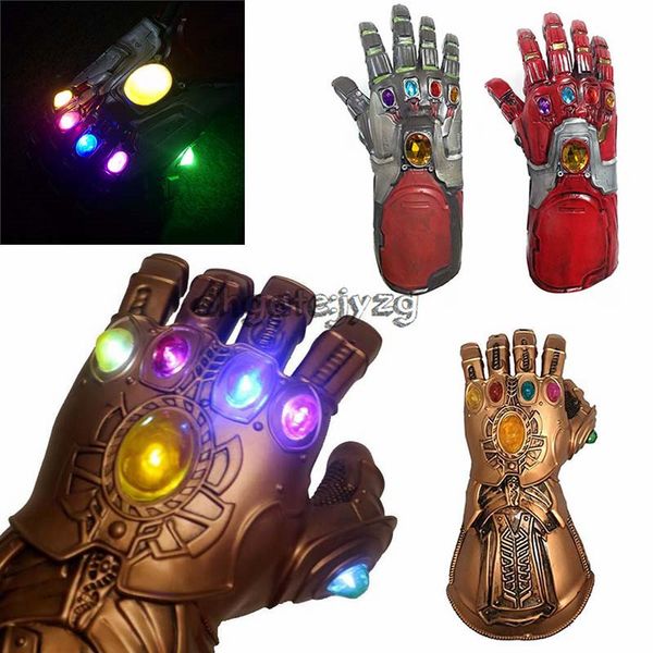 

avengers endgame 36cm thanos iron man gloves with led 2019 new children's halloween cosplay natural latex infinity gauntlet toys