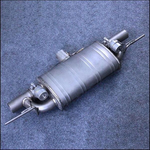 

car modified double valve control racing sound exhaust pipe 2 2.5 3 inch diameter titanium legering material t-type muffler