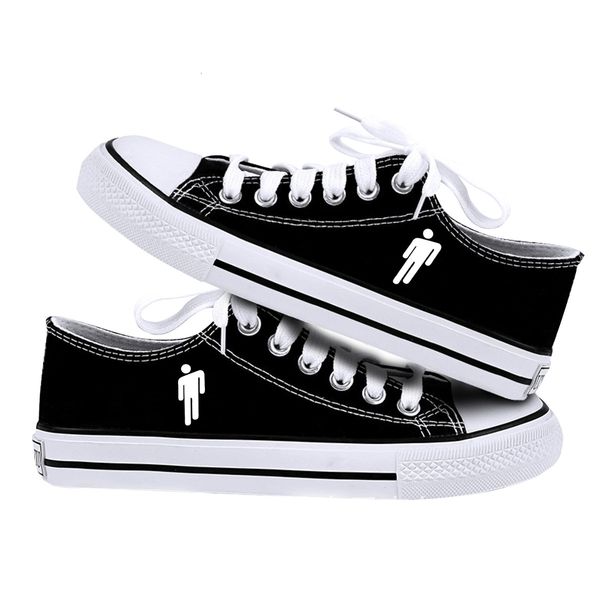 

billie eilish periphery pattern low help canvas shoe men and women fund ventilation shoe casual shoes, Black