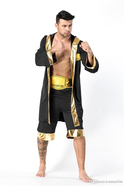 

halloween party boxer стиль костюма мода сыпучие sexy косплей наборы повседневная мужская одежда, Black;red