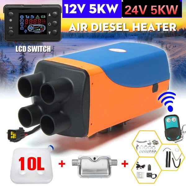 

12v/24v 3kw/5kw diesel air car heater parking heater 4 holes heating lcd switch++remote control for truck boat motorhome
