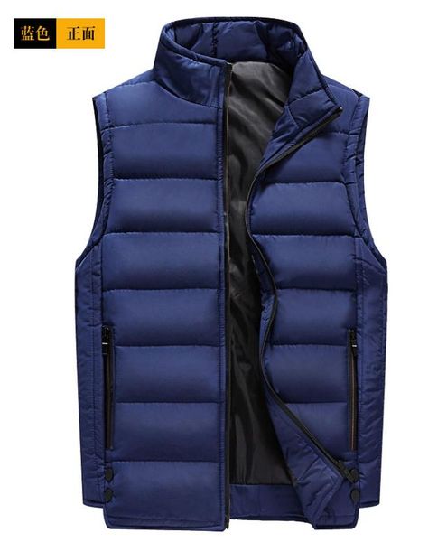 

2019 new autumn and winter korean trend warm vest waistcoat leisure tooling vest coat, Black